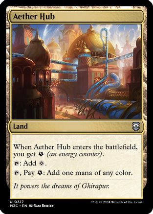 Aether Hub (Ripple Foil) (M3C-317) - Commander: Modern Horizons 3 Foil