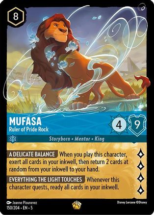 Mufasa - Ruler of Pride Rock (150/204) - Shimmering Skies Cold Foil