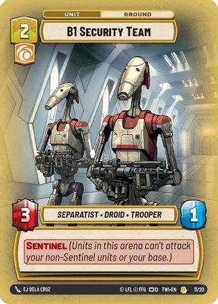 B1 Security Team (11/20) - Twilight of the Republic Weekly Play Promos Foil