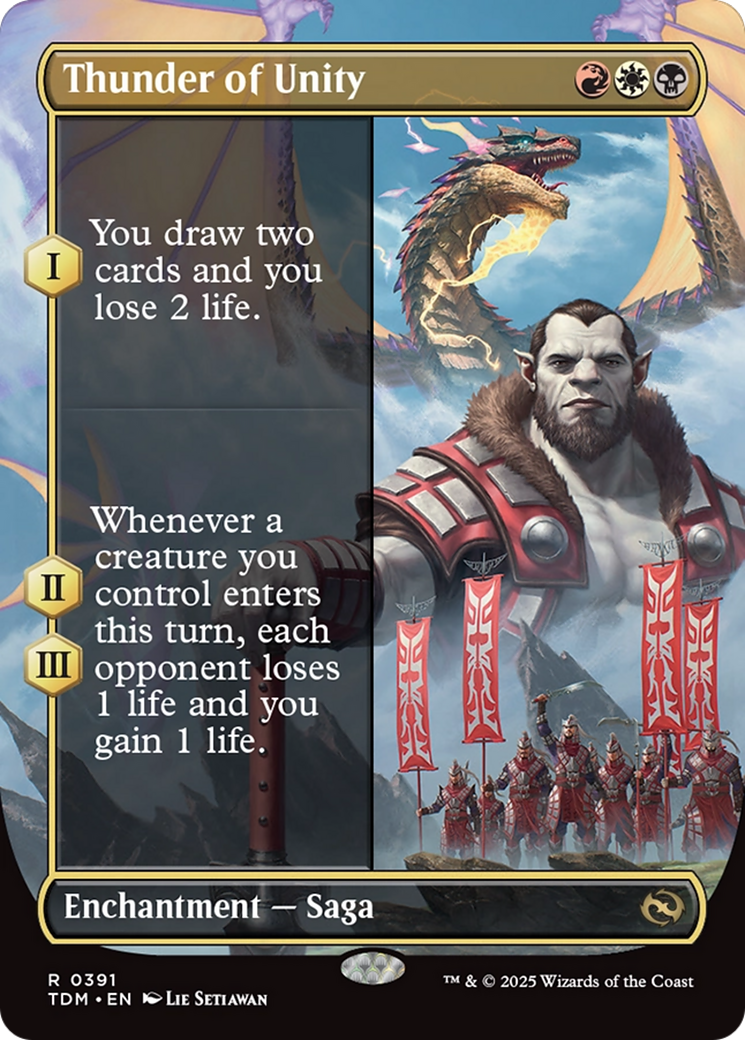 Thunder of Unity (Borderless) (TDM-391) - Tarkir: Dragonstorm Foil