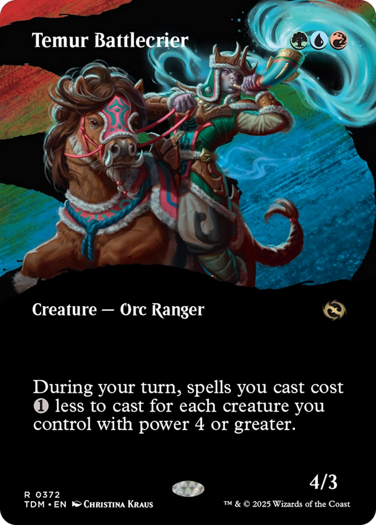 Temur Battlecrier (Borderless) (TDM-372) - Tarkir: Dragonstorm