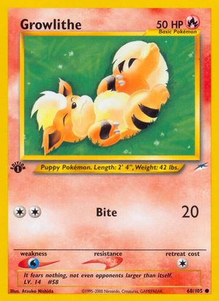 Growlithe 68/105 - Neo Destiny