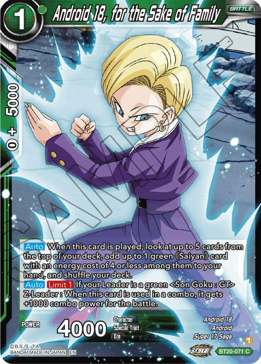 Android 18, for the Sake of Family (BT20-071) [Power Absorbed] – Duke City  Games