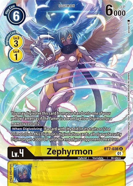 Zephyrmon [BT7-036] (Alternate Art) [Dimensional Phase