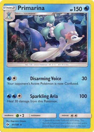 Primarina - 041/149 (Cracked Ice Holo) 41 - Deck Exclusives
