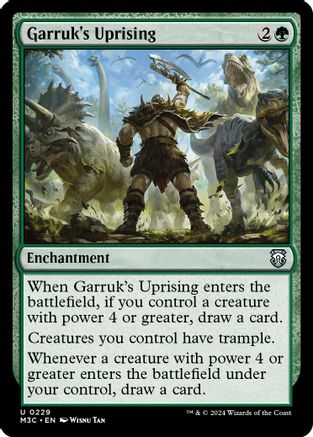 Garruk's Uprising (Ripple Foil) (M3C-229) - Commander: Modern Horizons 3 Foil