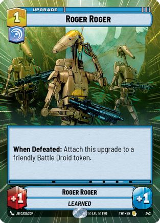 Roger Roger (Hyperspace) (342) - Twilight of the Republic Foil
