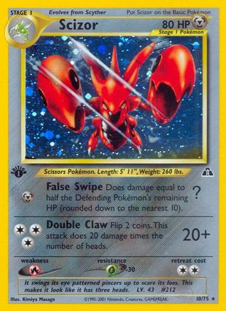 Scizor 10/75 - Neo Discovery Unlimited Holofoil