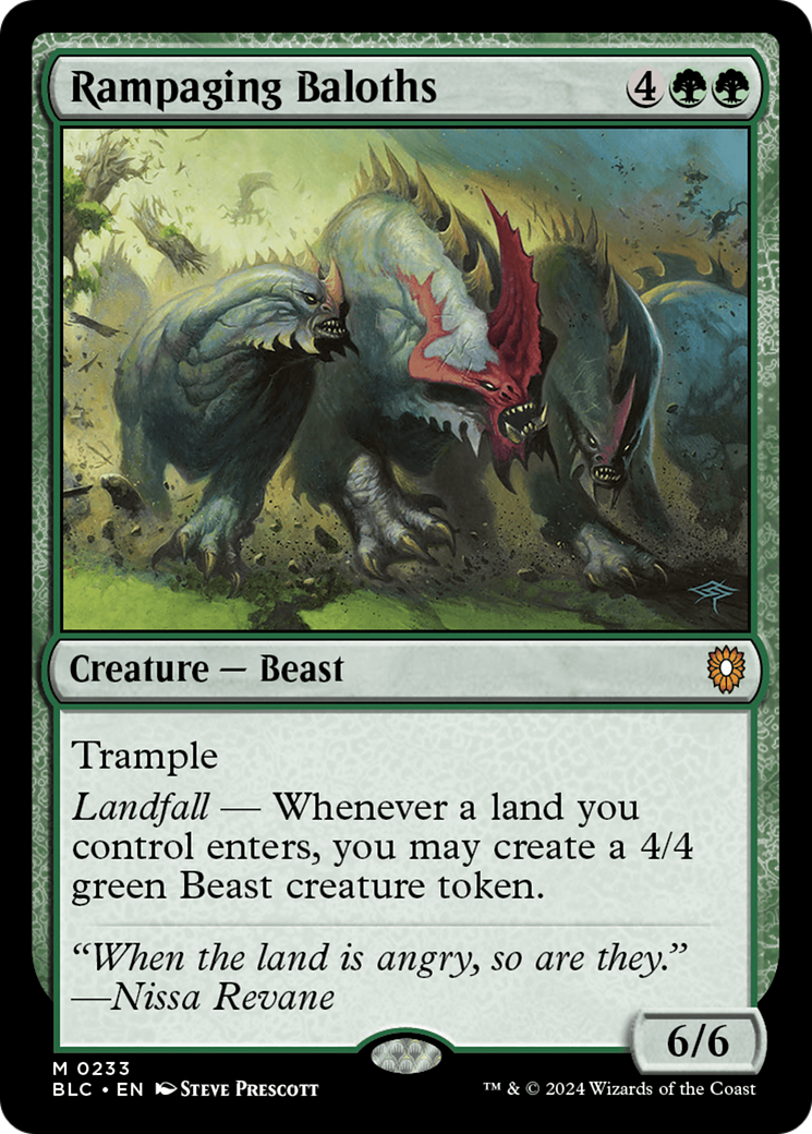 Rampaging Baloths (BLC-233) - Bloomburrow Commander