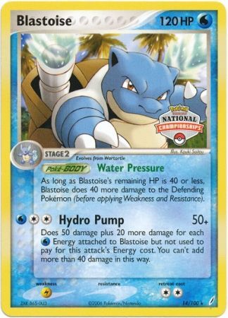 Blastoise (14/100) (National Championship Promo) [EX: Crystal Guardians]