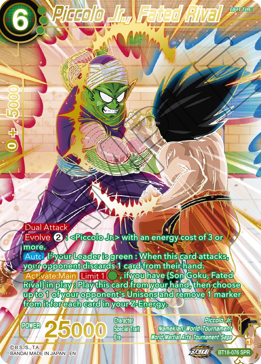 Piccolo Jr., Fated Rival (SPR) (BT18-076) [Dawn of the Z
