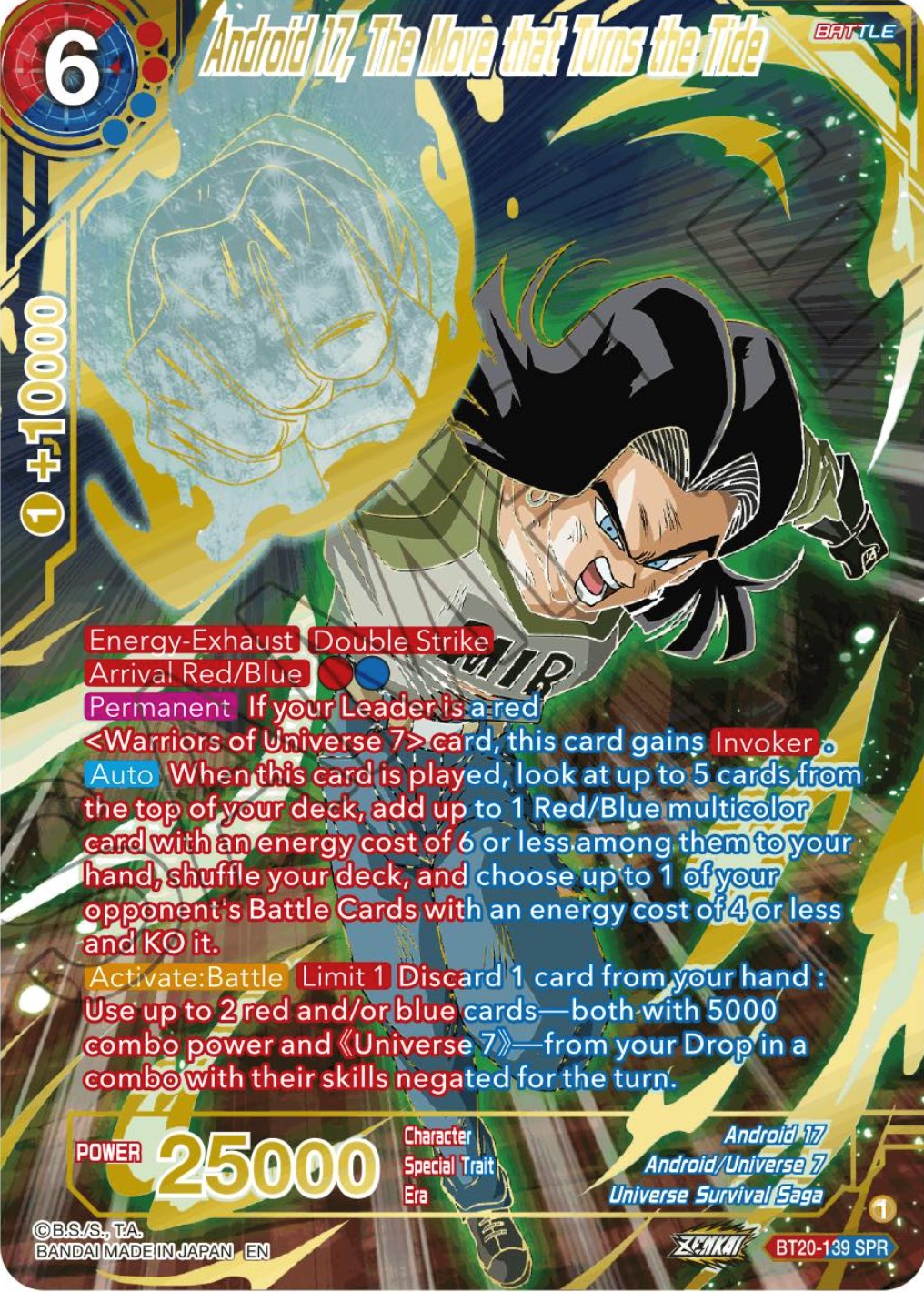 Android 17, The Move that Turns the Tide (SPR) (BT20-139) [Power Absor –  Duke City Games